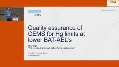 Quality assurance of CEMS for Hg limits at lower BAT-EAL's